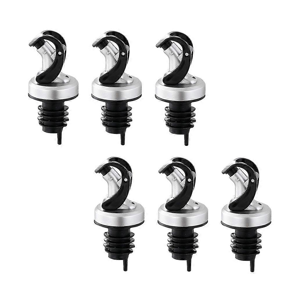 Oil Pourers for Kitchen Use with ABS PP Rubber Materials Assorted Color 6 Pieces