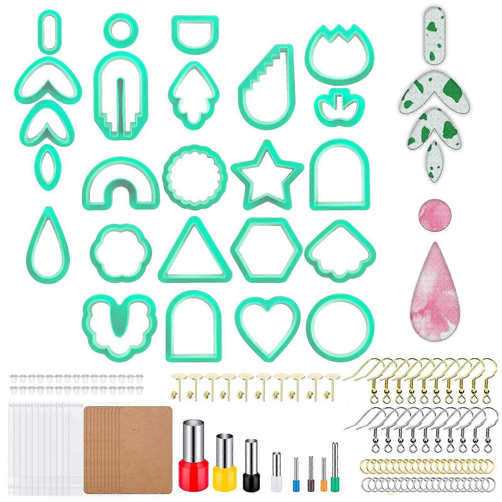 142-Piece Clay Cutter Set for Sculpting, Modelling, and Jewellery Making Tools in Green, Includes 24 Decoration Sculptors