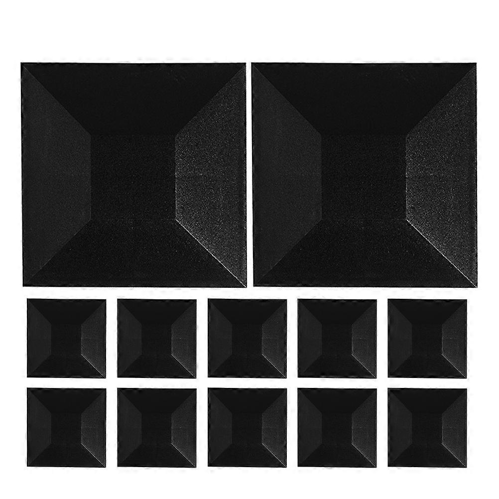 Fence Post Cap Black Outdoor Space Deck Corridor 10.30X10.30X3.00CM Waterproof Durable 12Pcs