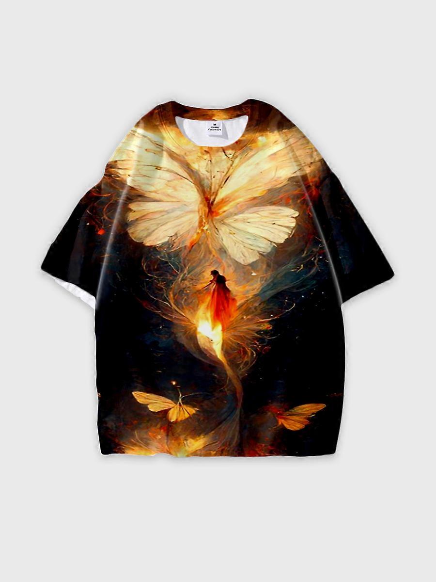 T-shirt round neck Pattern loose short sleeve JW334