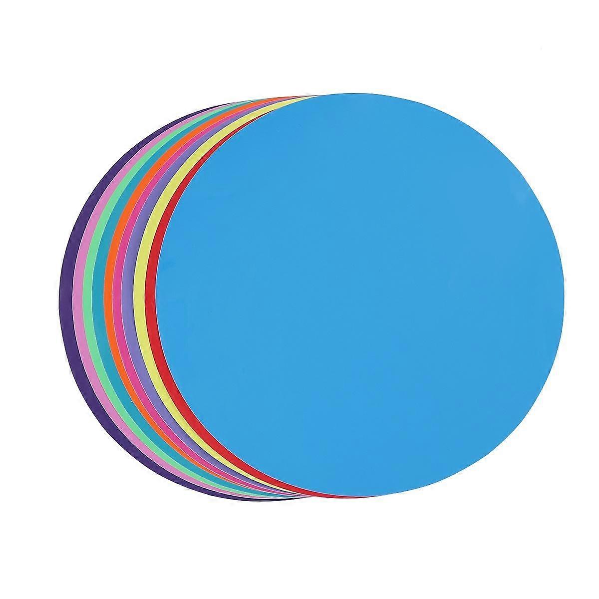Circle Dry Erase Decals Removable Spot Markers Assorted Color For School Teaching 28x28x0.1cm Rip-Resistant 10Pcs