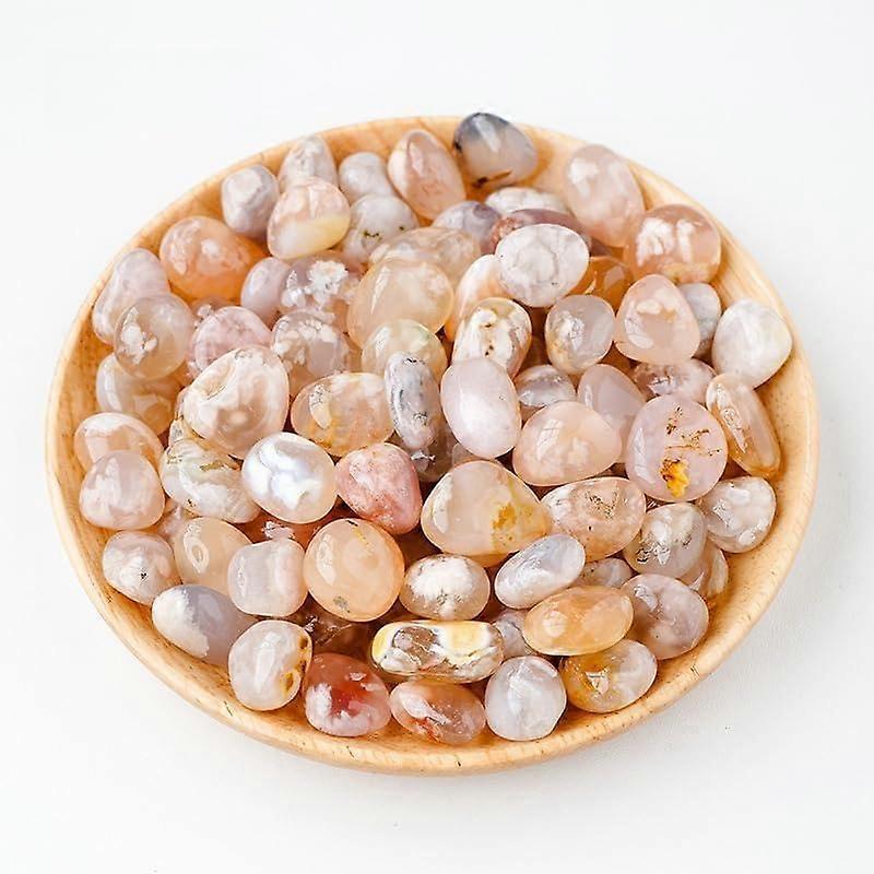 100 g light pink natural crystal stone, polished tumbled stone, 1.5–2 cm