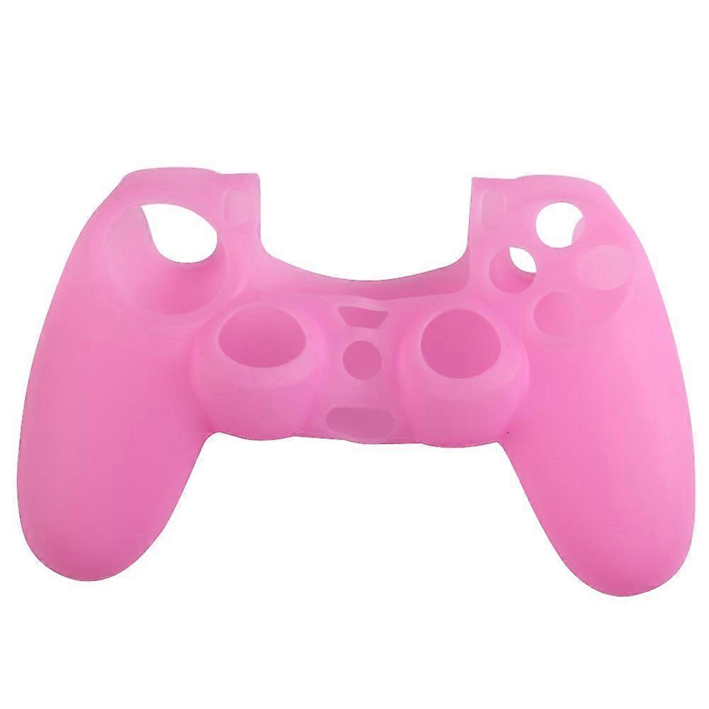 Silicone Rubber Soft Case Cover for PS4 Controller, Pink, Compatible with PlayStation 4, Durable Grip Handle