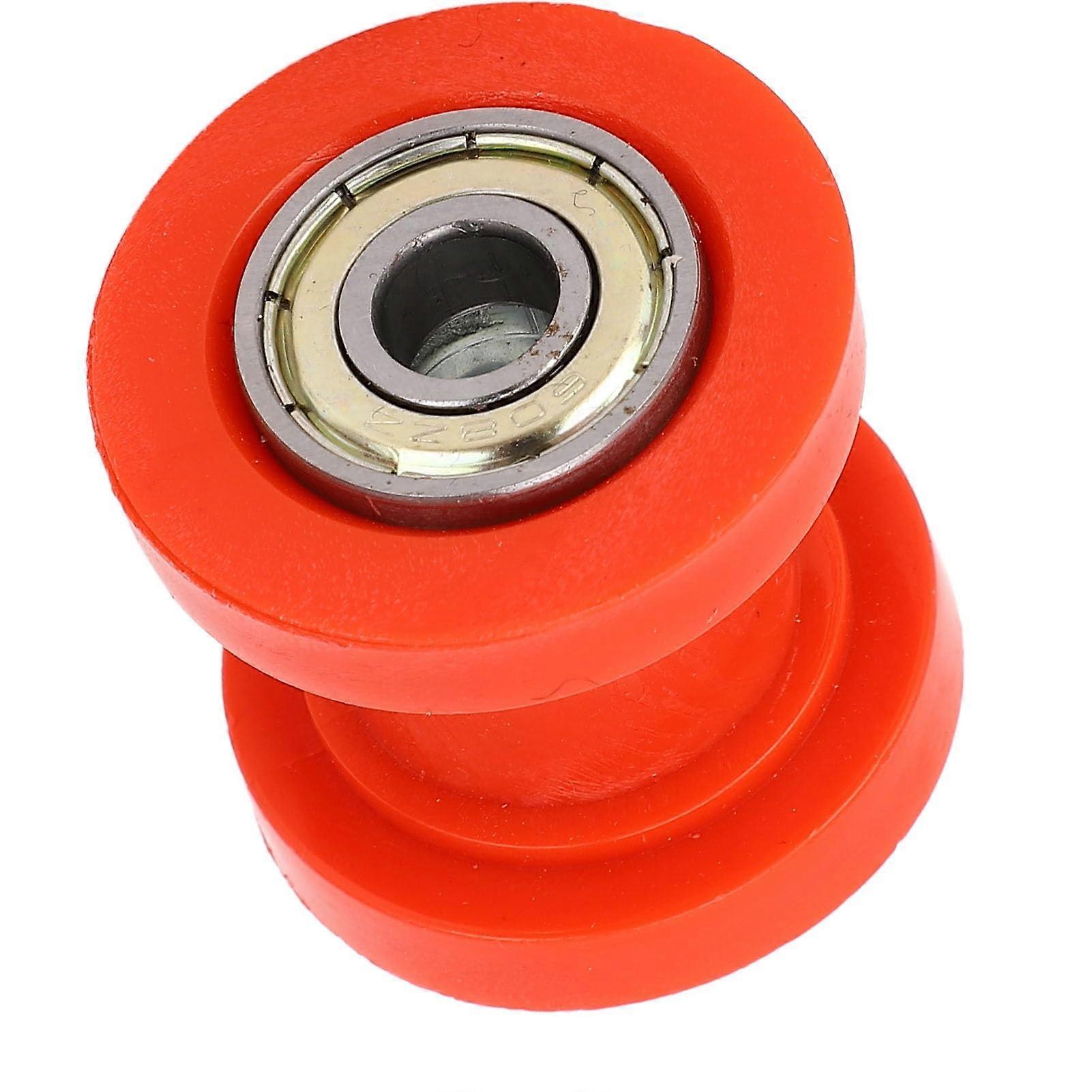 Mini Bicycle Chain Tensioner Pulley With Improved Spring Guide Wheel Plastic-Steel Red for DoodleBug DirtBug Racer Minibike