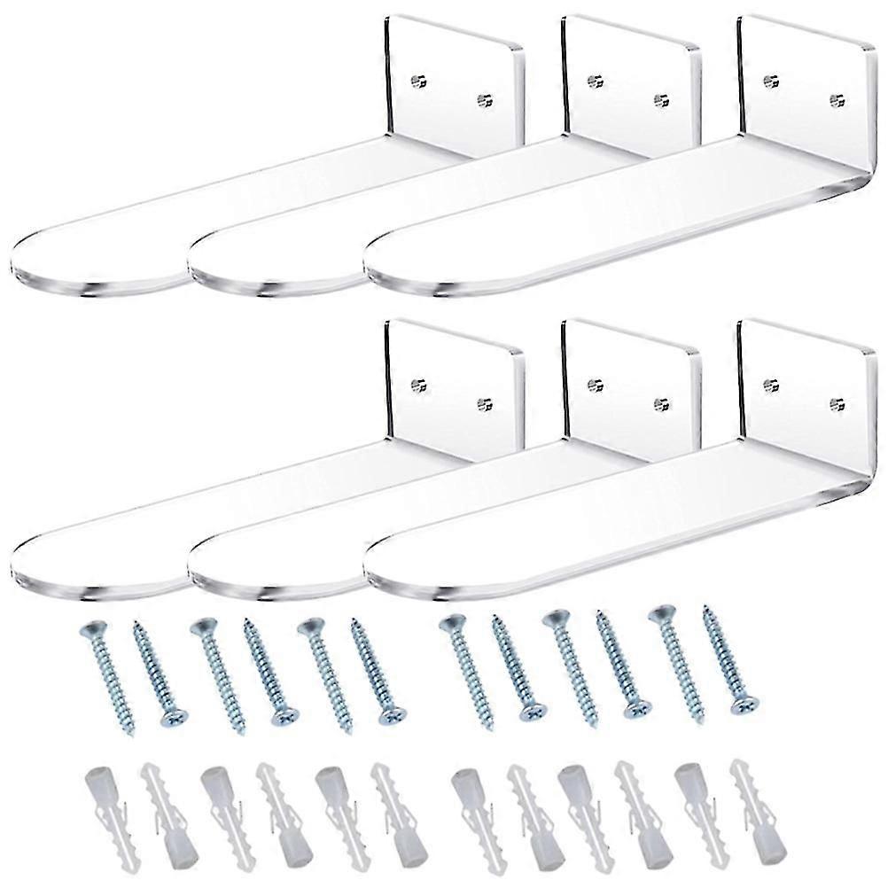 6 Pcs Shoe Display Stand Clear Sneaker Display Shelf Clear Shoe Display Holder Wall Shoe Rack Acrylic Shoes Holders