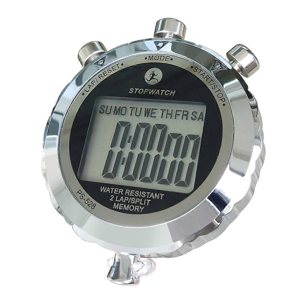 Electronic Sport Stopwatch Timer Practical Timer For Referees Trainers Athletes 3.2*2.3CM Rectangular Shape Double Channel 1Pack