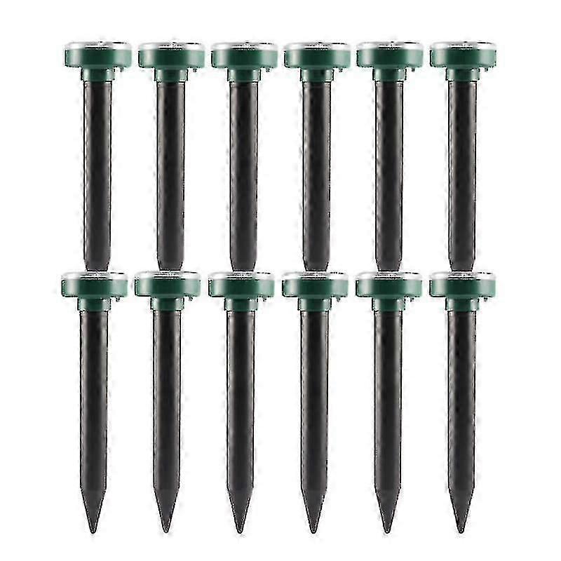 12 Packs Outdoor Solar Ultrasonic Vibration Repeller Snake Repeller Mole Electronic Snake Repeller -Sy