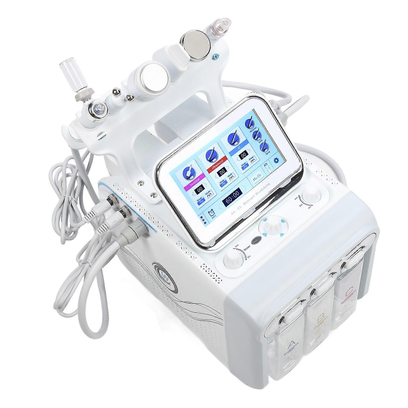 6 in 1 Hydrogen Oxygen Beauty Machine Pores Cleansing Moisturizing Whitening Hydro Oxygen Face Device UK Plug 220V