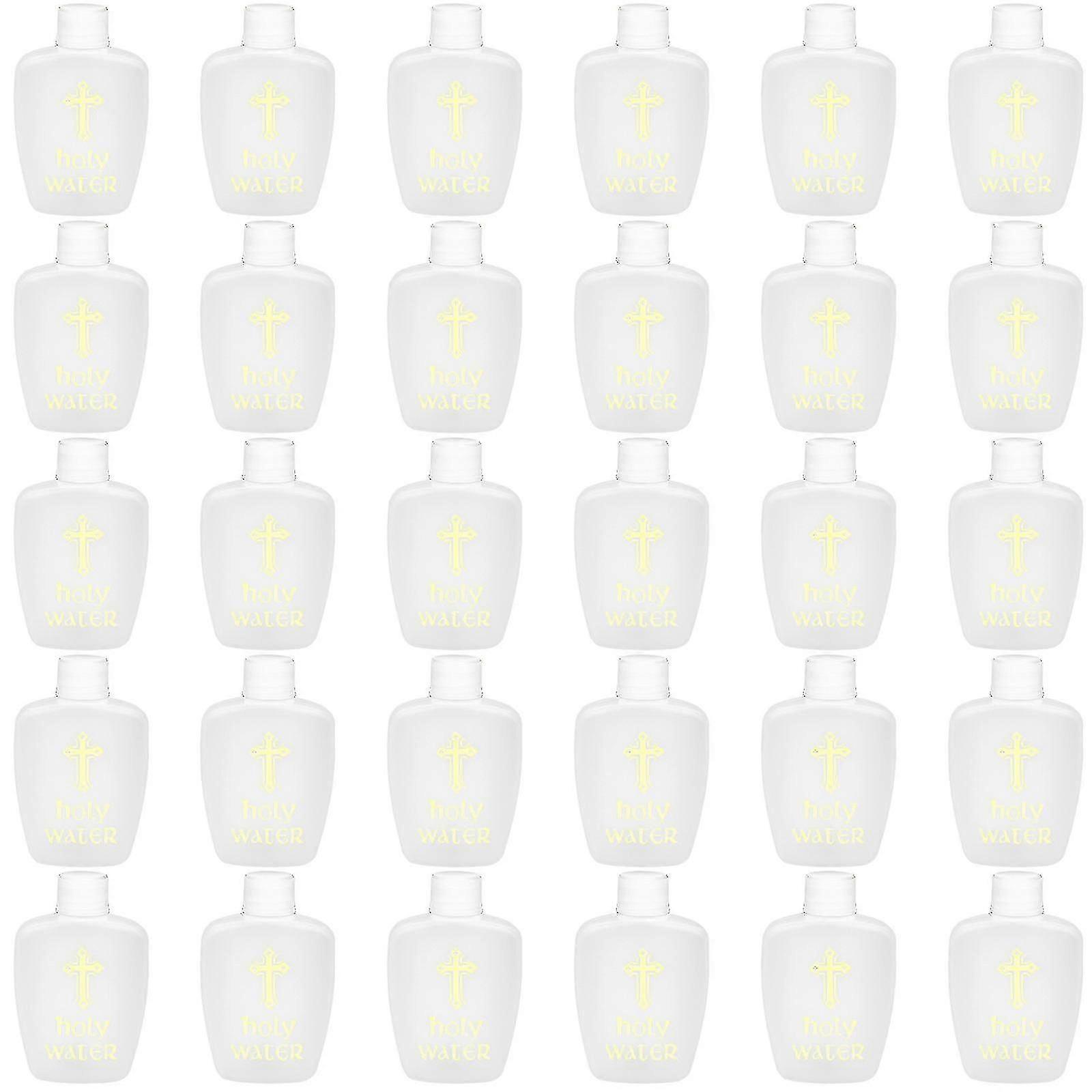 25pcs 60ml botellas de agua bendita de plástico recipiente de agua bendita agua bendita