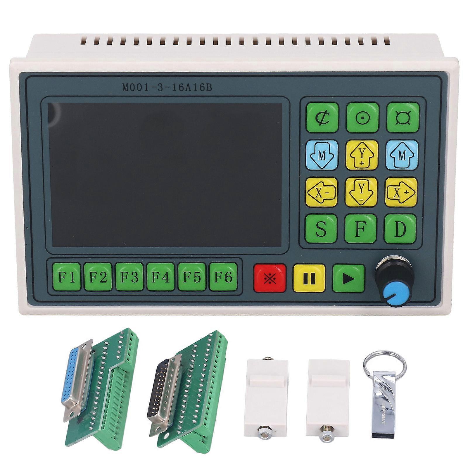 CNC Motion Controller System 3 Axes Servo Stepper Motor Driver Offline Controller for Mach3 Motion Control DC12‑24V