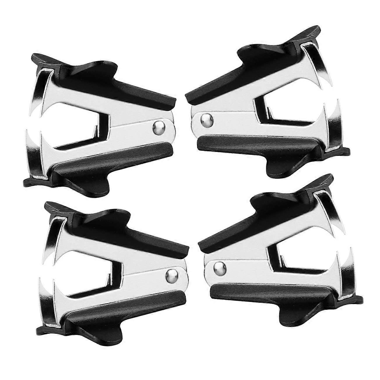 4 Pieces Staple Remover Metal Portable Staple Remover for Office and School Effective Tool for Removing Staples Easy to Use and SpaceSaving