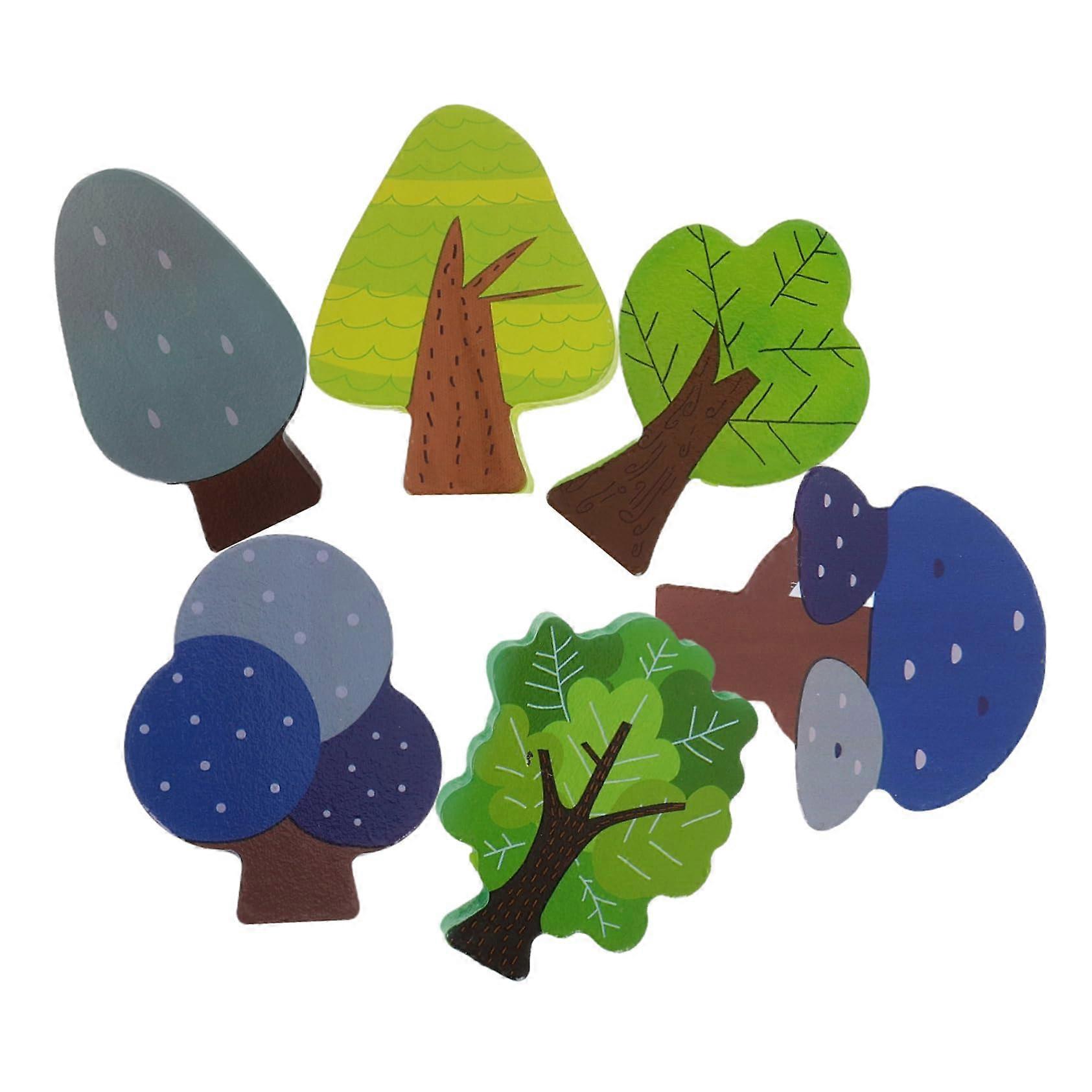 Wooden Tree Set for Railway Tracks Compatible with Toy Trains