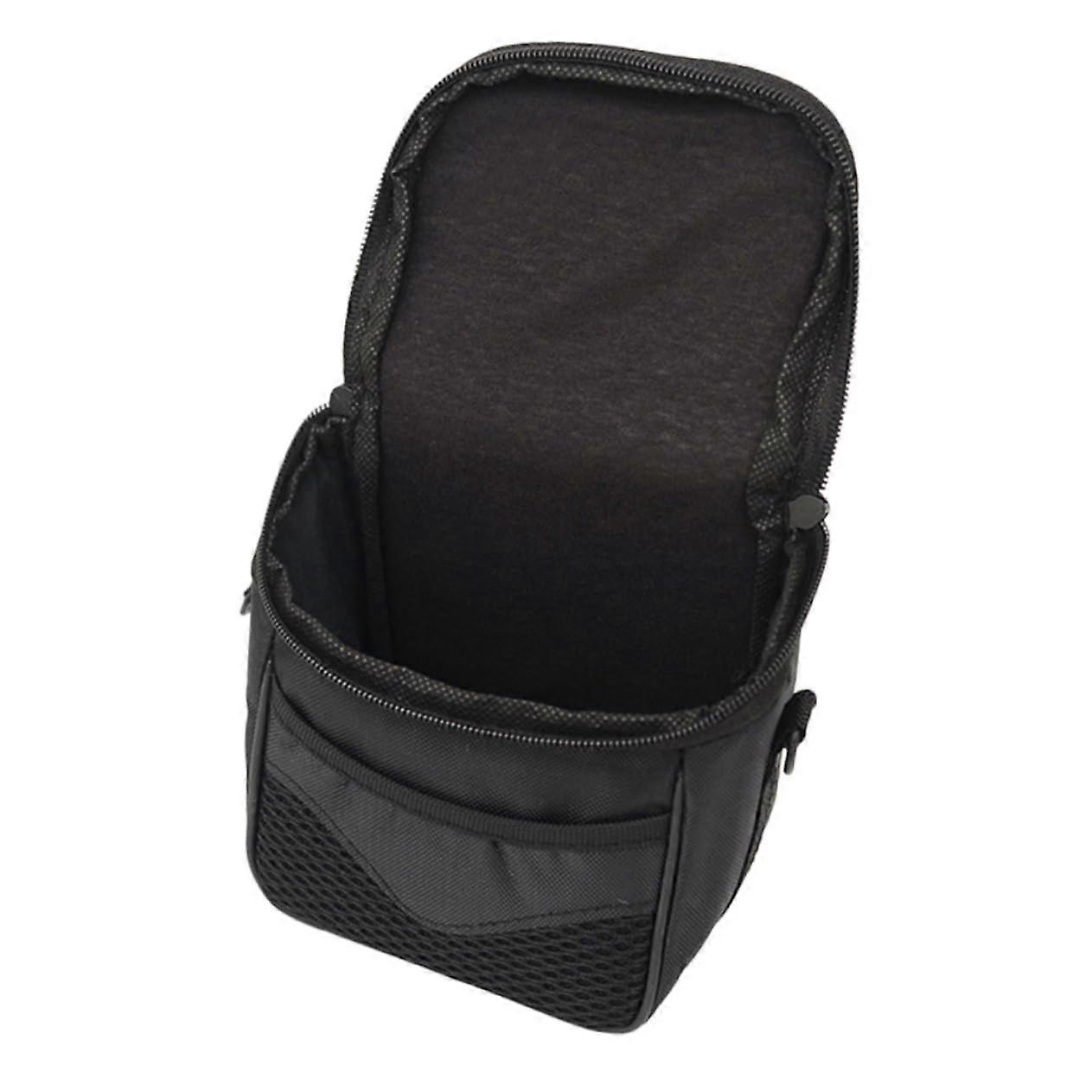 Compact camera bag for travel, storage case protects against scratches, dirt, lightweight, stylish.