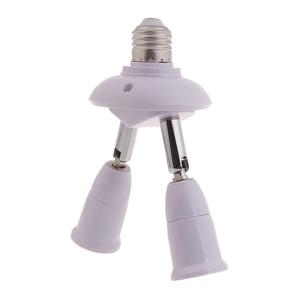 Multifunctional E27 to E27 Base Light Holder Lamp Bulb Socket Splitter Adapter
