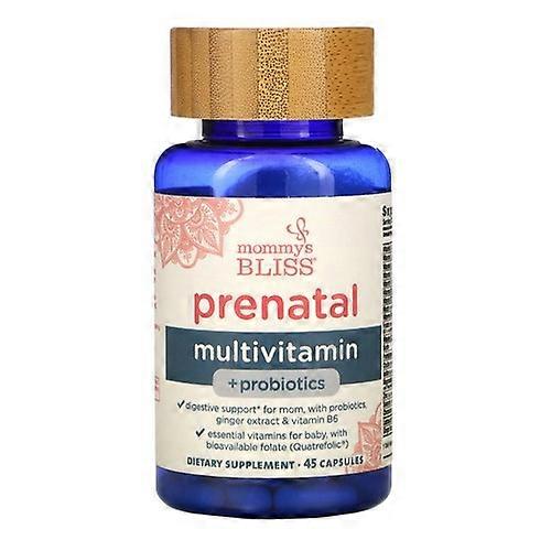Mommys bliss Prenatal Multivitamin + Probiotics ,45 Count (Pack of 1)