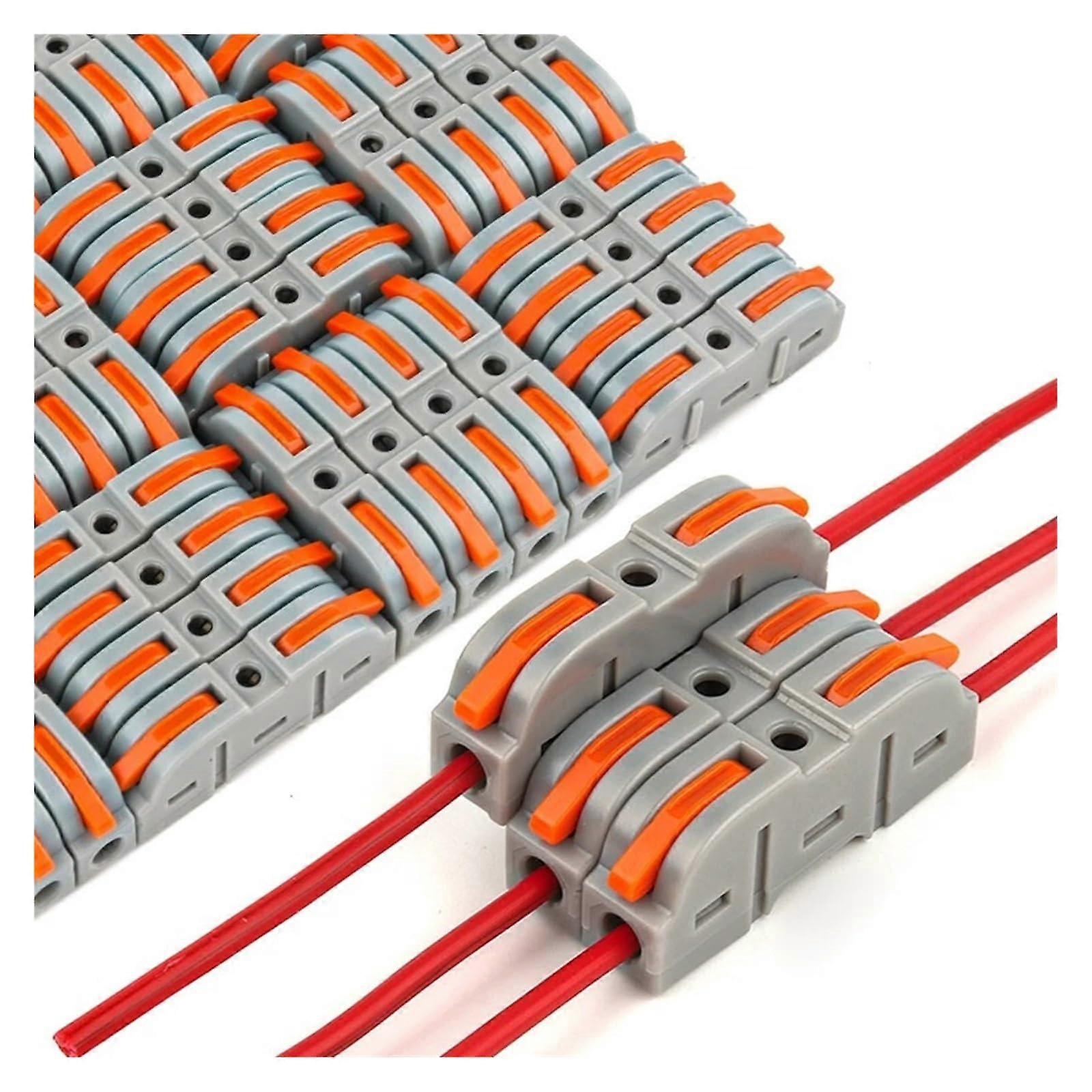 Lever Wiring Connector 28-12 Compact Splicing Butt Terminal Inline 1 to 1 Electrical Connector 50 Bags of 50 Pieces