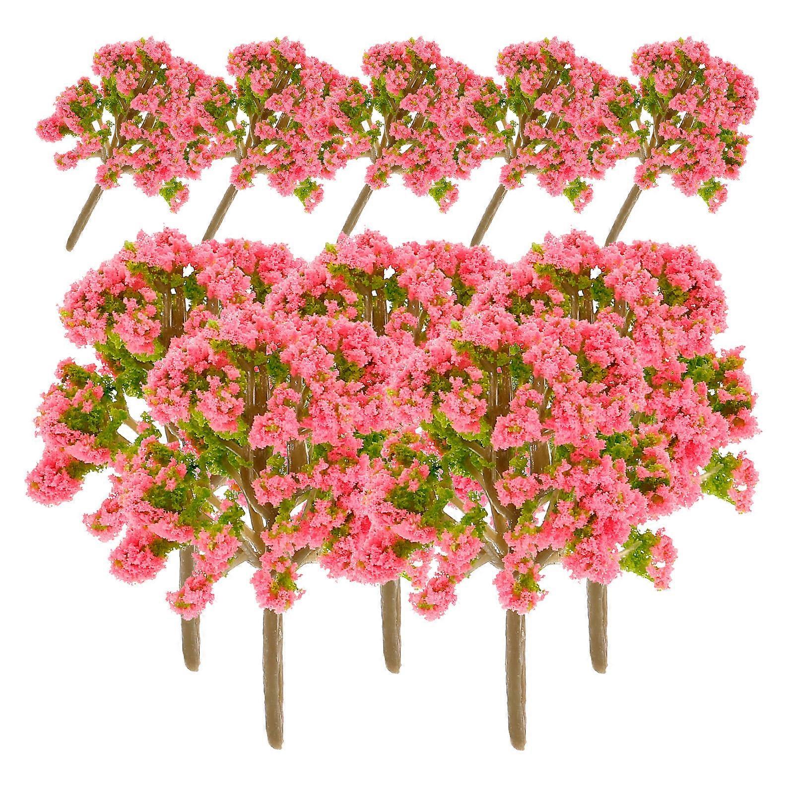 20PCS Miniature Plastic Trees for Sand Table Landscape, Artificial Model Plants for Train Model DIY Scenery, Micro Landscape Architecture Craft