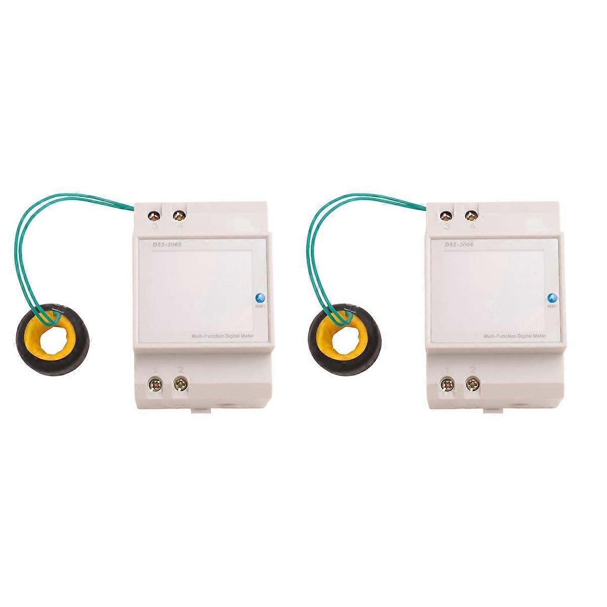 Din Rail Digital Electric Meter 100A Voltmeter Current Power Meter KWH Electric Energy Frequency Met
