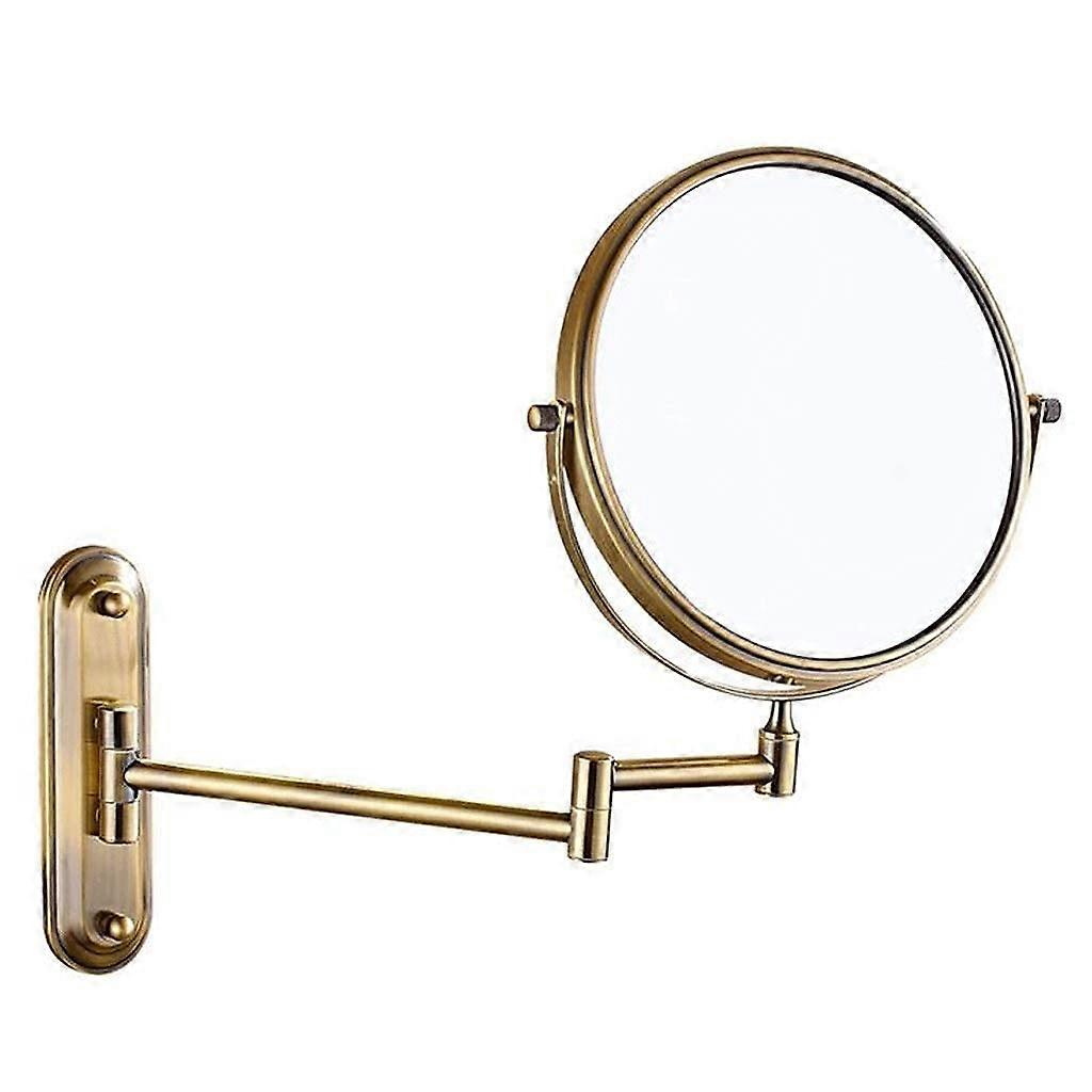 Cosmetic mirror, makeup mirror, wallmounted, magnifying mirror, doublesided adjustable arm, 6inch / 5x (3x)