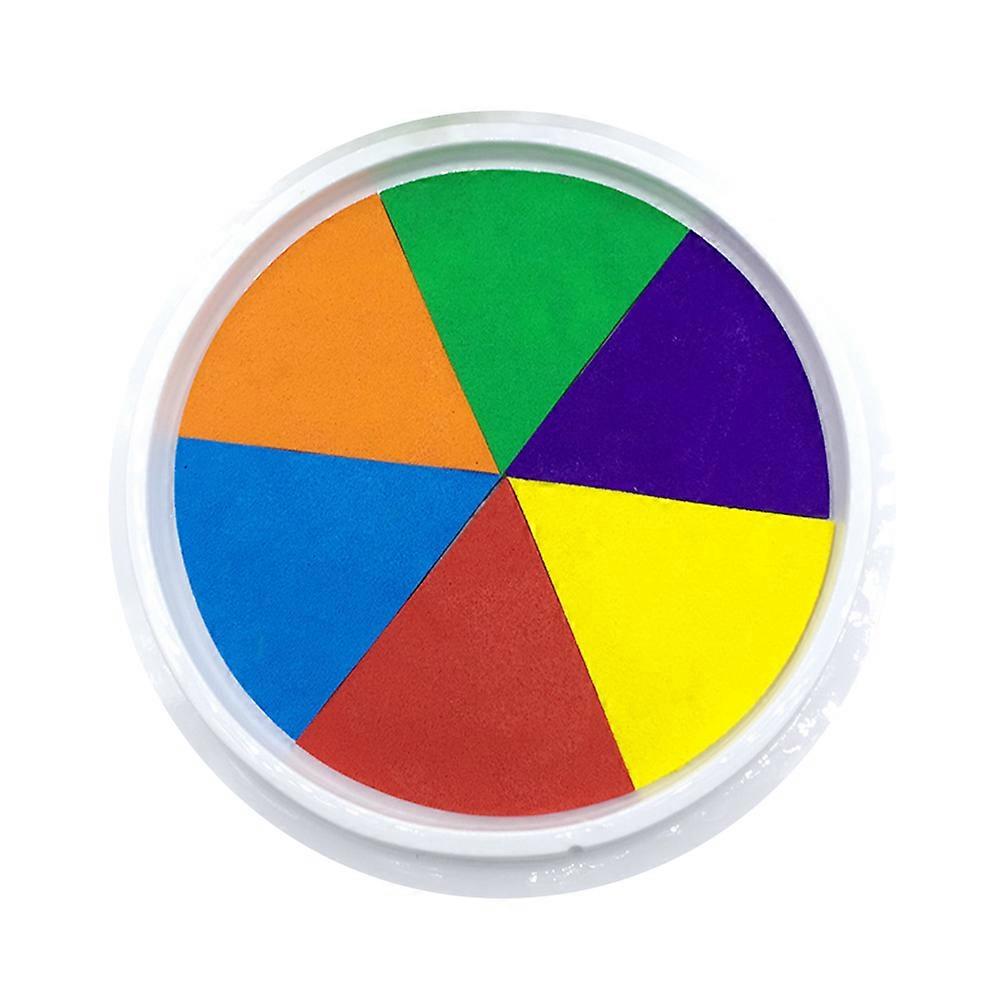 Thumbprint Ink Pad Quick Dry Finger Paint Pad For Children Paper Use Assorted Color Sponge Material 1Pack