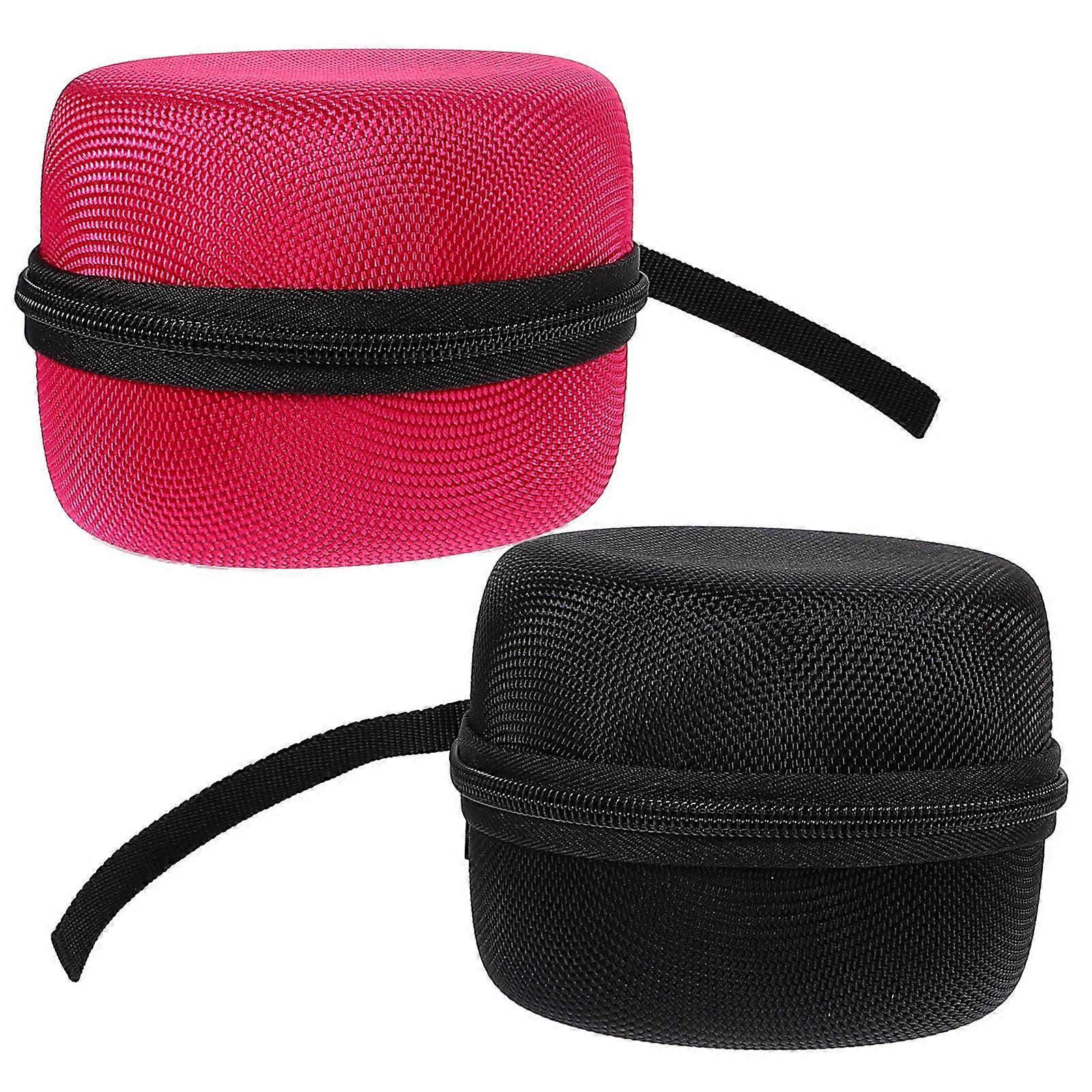 Case For Speaker Bag Compatible Dot 2 Speaker Travel Storage Protection Portable Black 9.5x8cm 2Pcs