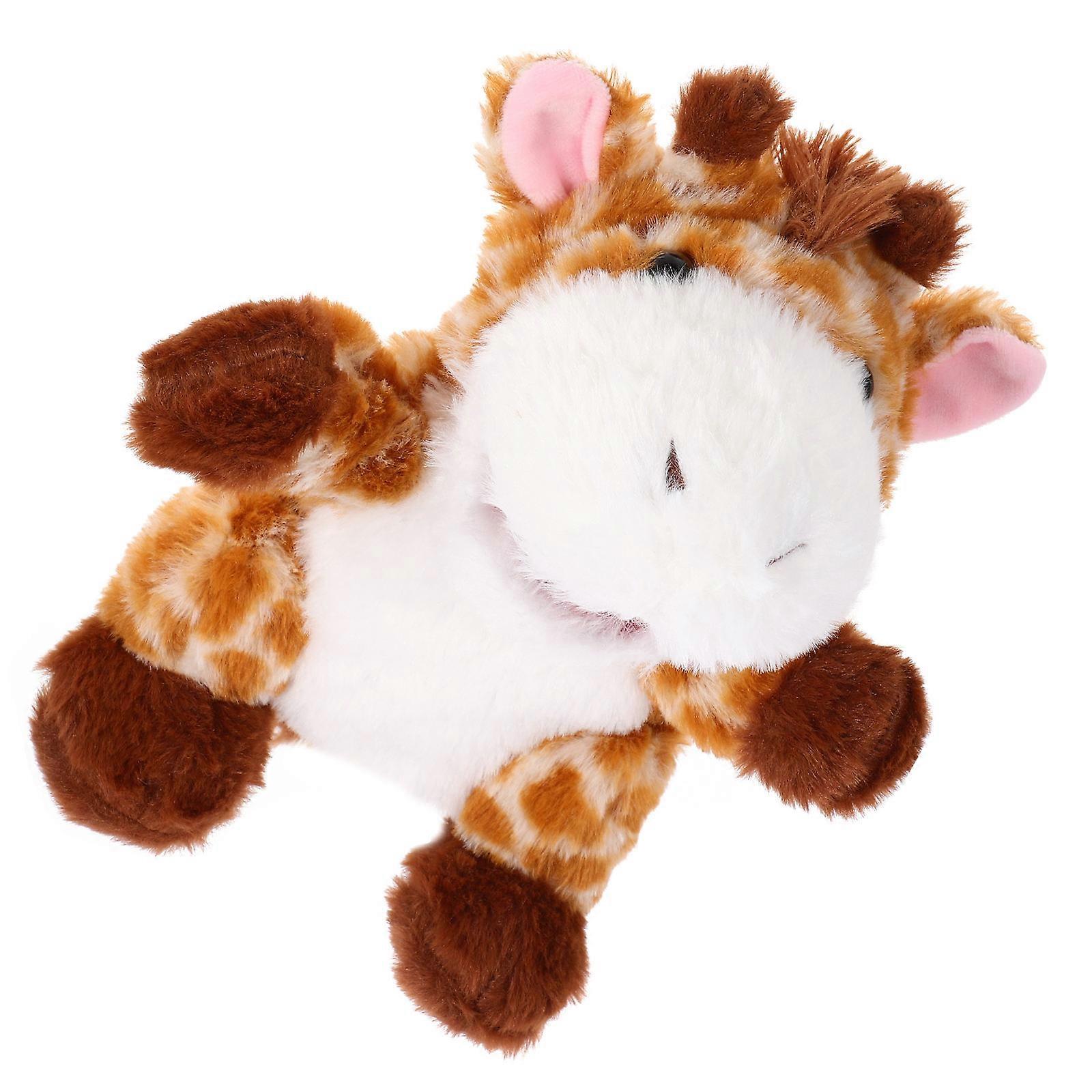 Storytelling Plush Animal Puppet Designed For Children With Giraffe Shape And Interactive Mouth Movement 1Set
