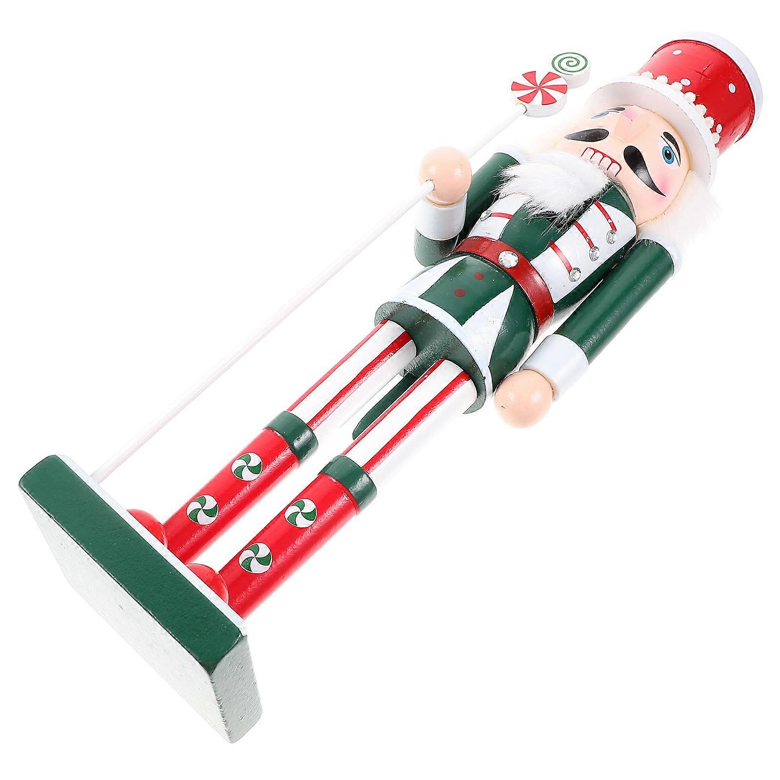 Wooden Christmas Nutcracker Decoration for Festive Party Rooms Multi Color 6.5 Inches