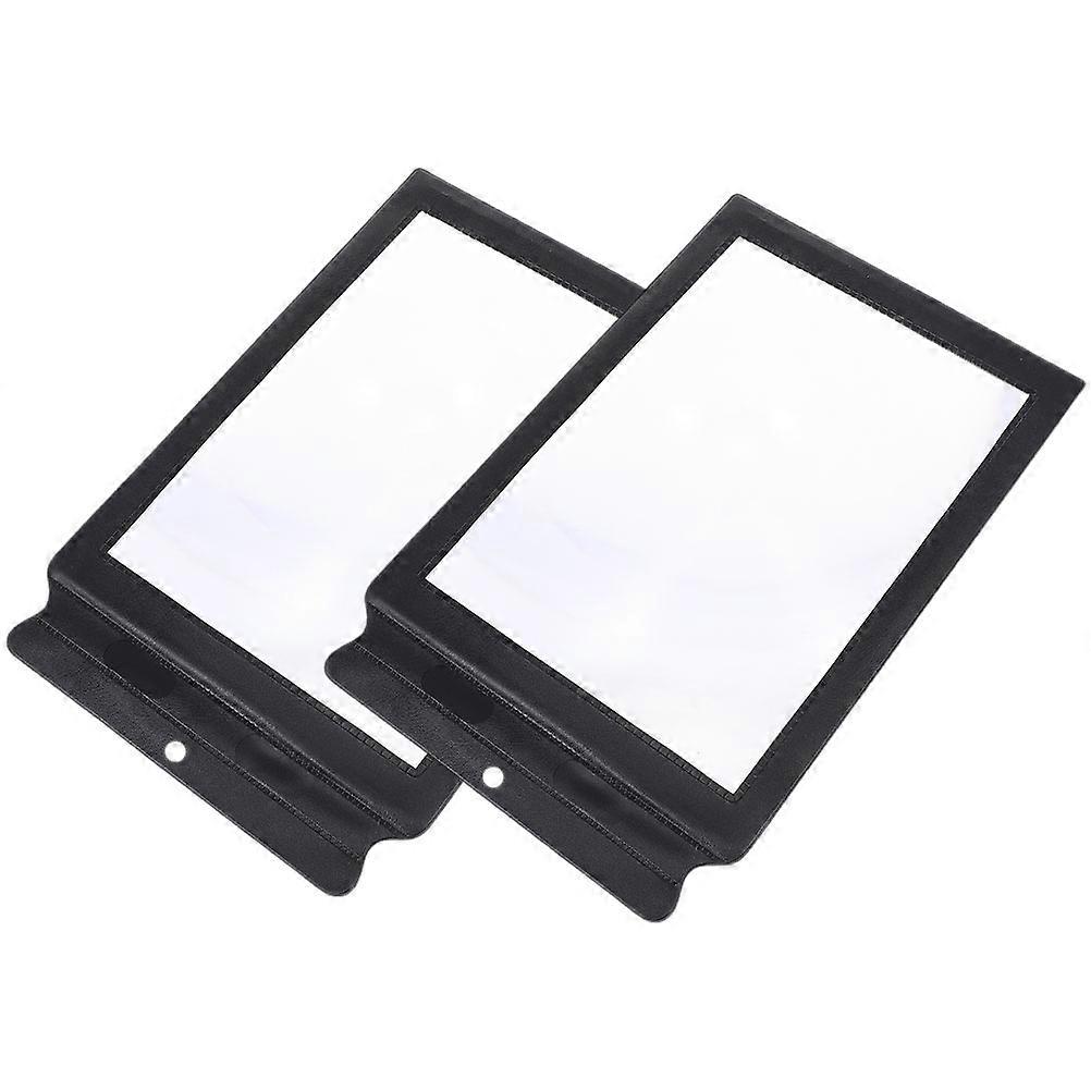 Reading Magnifier Full Page Magnifying Glass Elders Reading Books A4 Size Portable 2Pcs