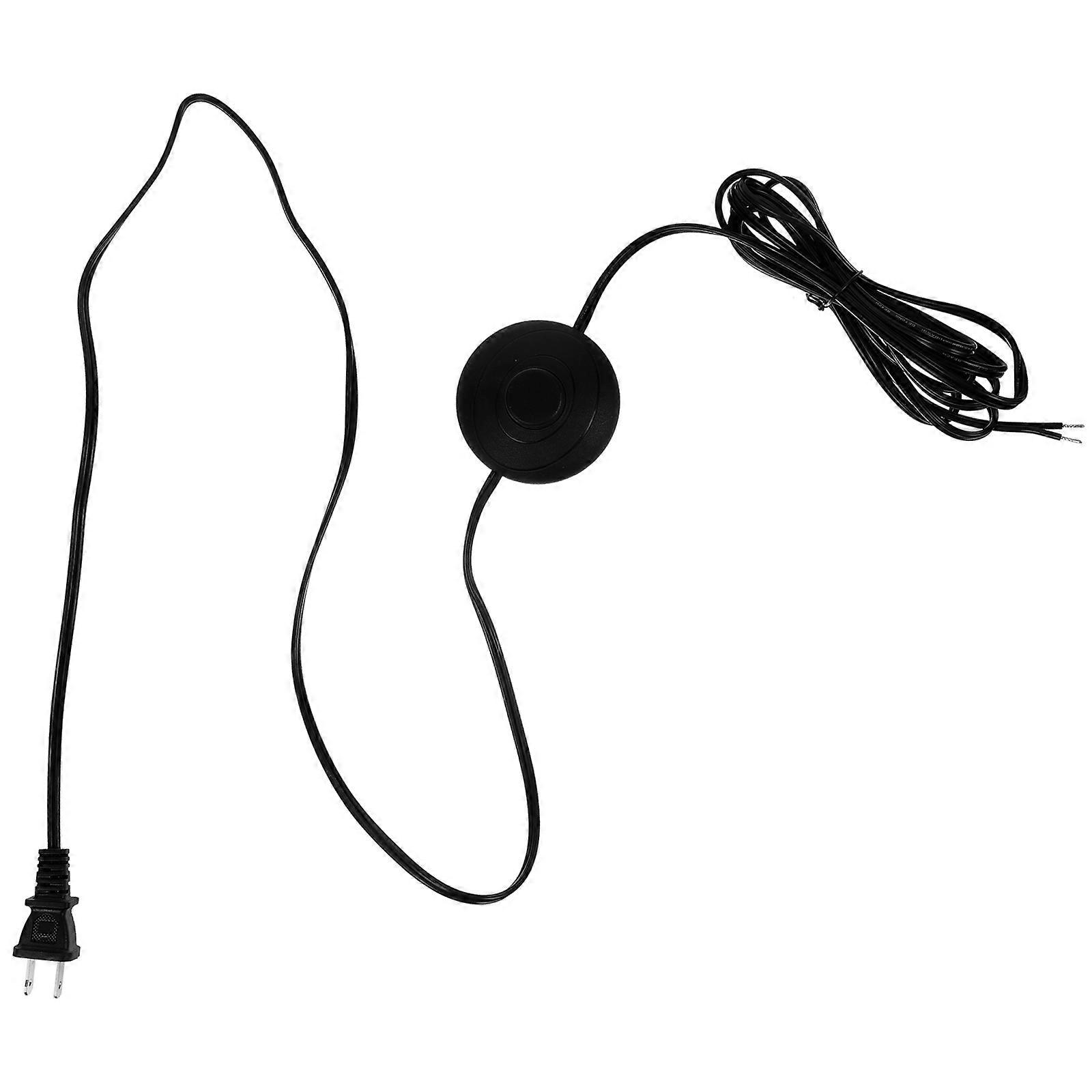 Foot Operated Lamp Cord For Industrial Use Black Plastic 1Pack Switching Lights Functionality