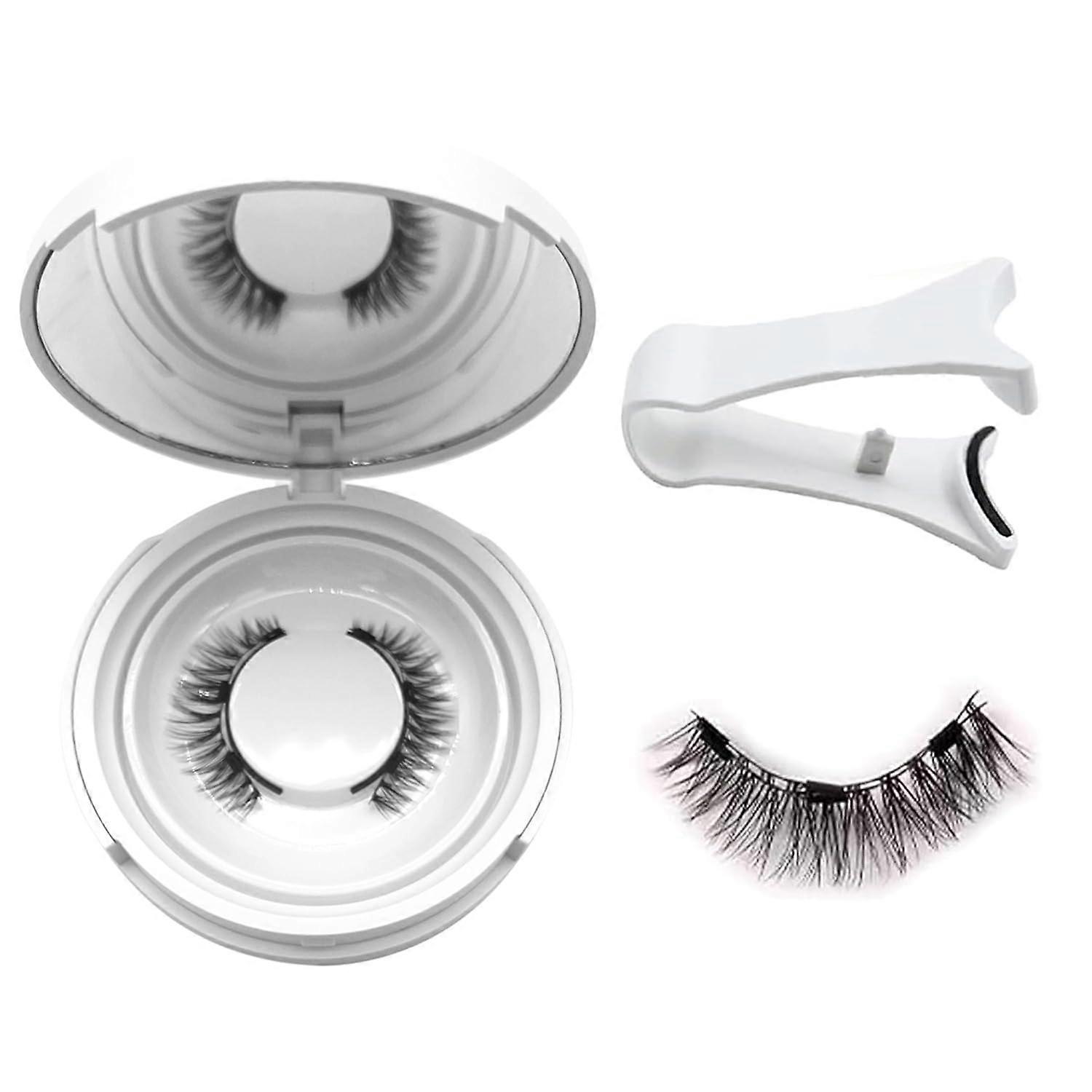 Cils magnétiques avec applicateur, cils magnétiques réutilisables aspect naturel, facile à mettre et à enlever, cils doux, ensemble, sans colle ni liner re