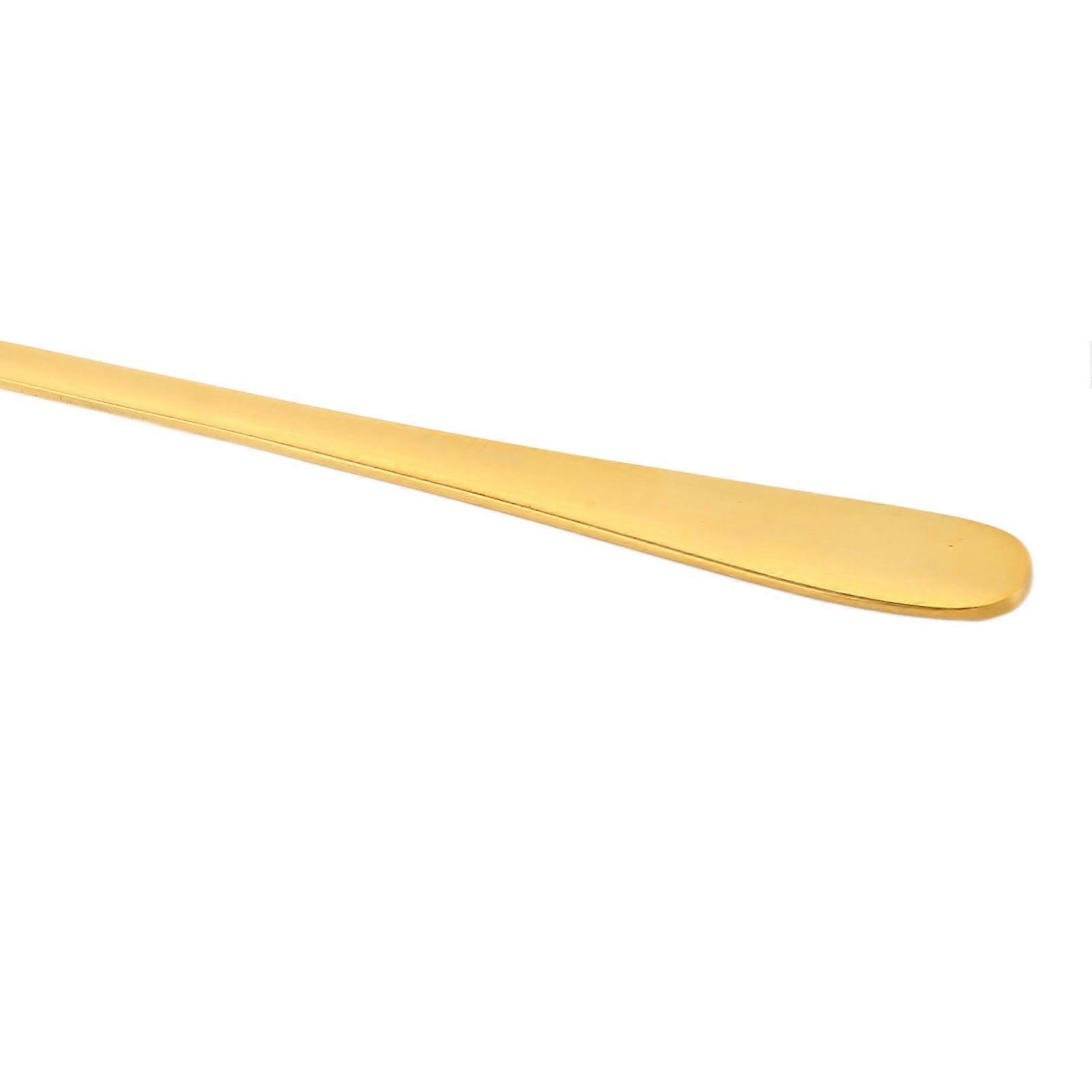 Gold Soup Spoon Polishing Process Rust Prevention Brass Table Spoon with Long Handle for Restaurants Parties
