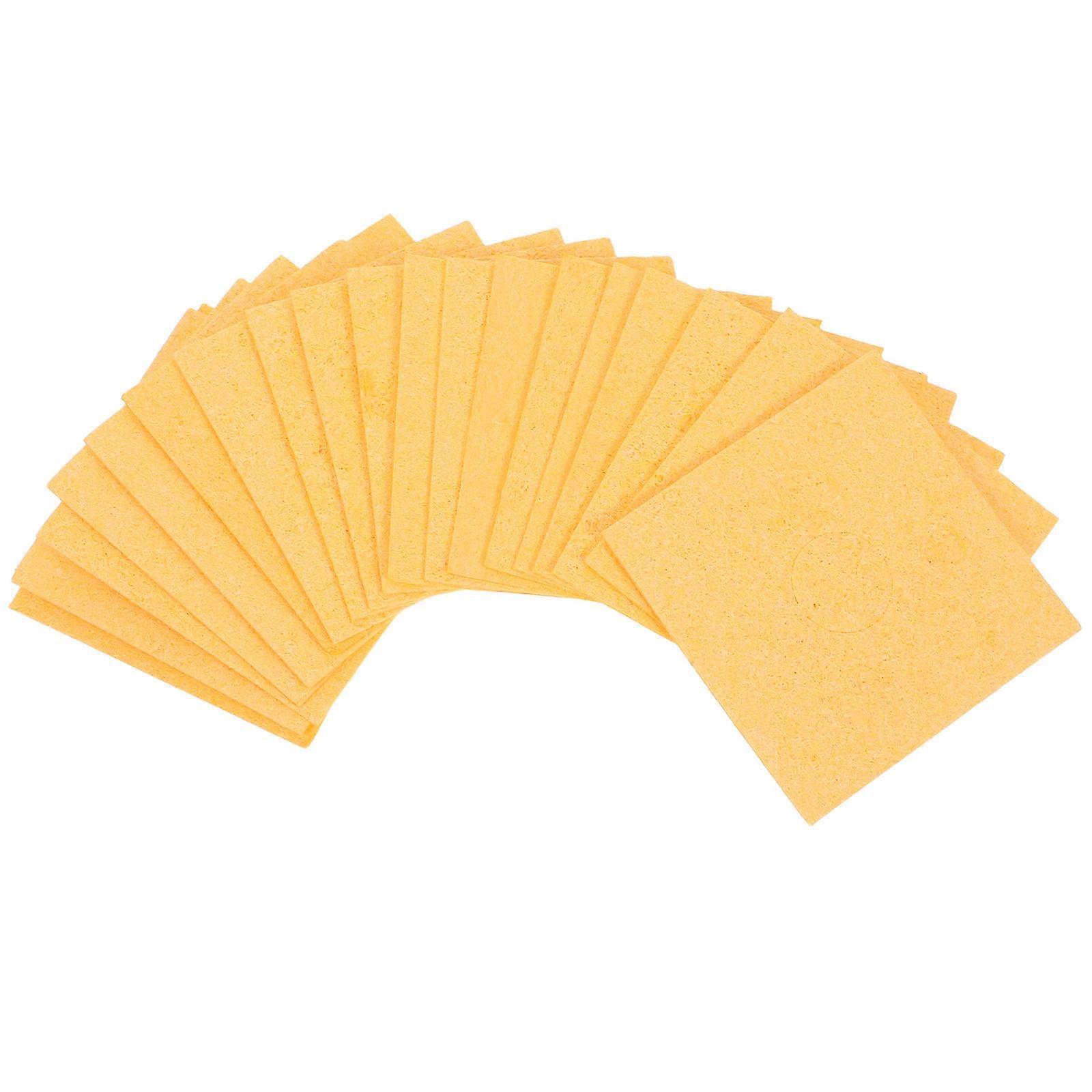 Iron Cleaning Pads Soldering Accessory For Diy Projects 6.00X6.00X0.40CM Compression Technology 20Pcs