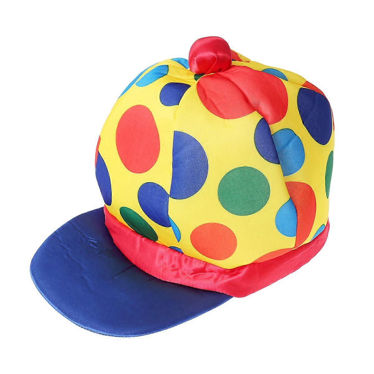 Clown Headpiece Halloween Costume Accessory Multi Color 19cm in Height Comfortable to Wear 1Pcs