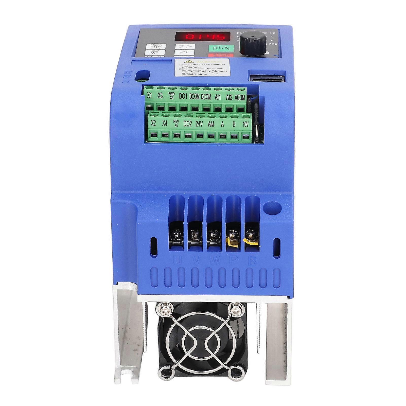 Variable Frequency Drive Single Phase 220V AC Input 3 Phase 0‑220V AC Output 1.5KW VFD