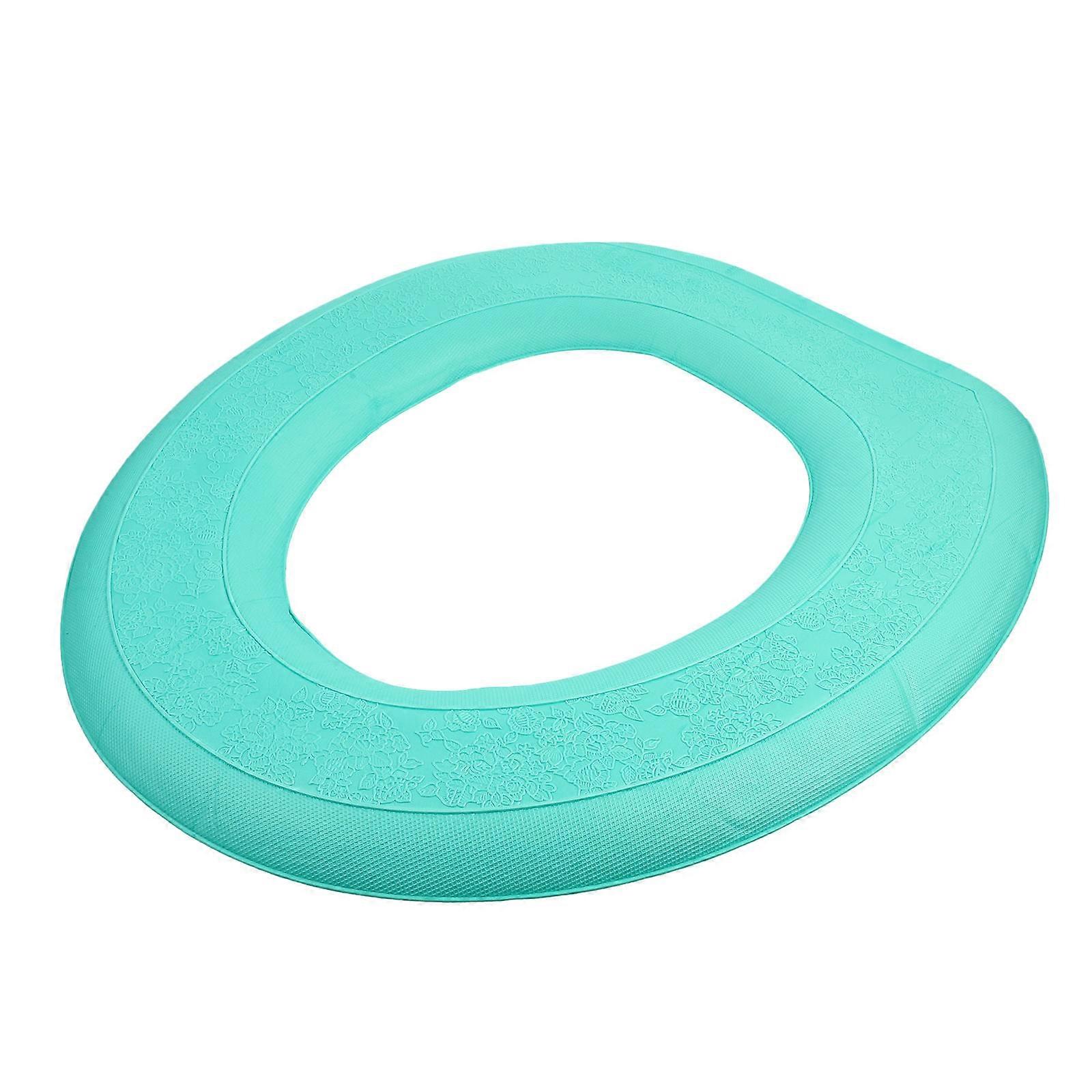 O-shaped Toilet Seat Cover Pad For Hotel Use 41X37CM Green Color Comfortable Sitting 1Pcs