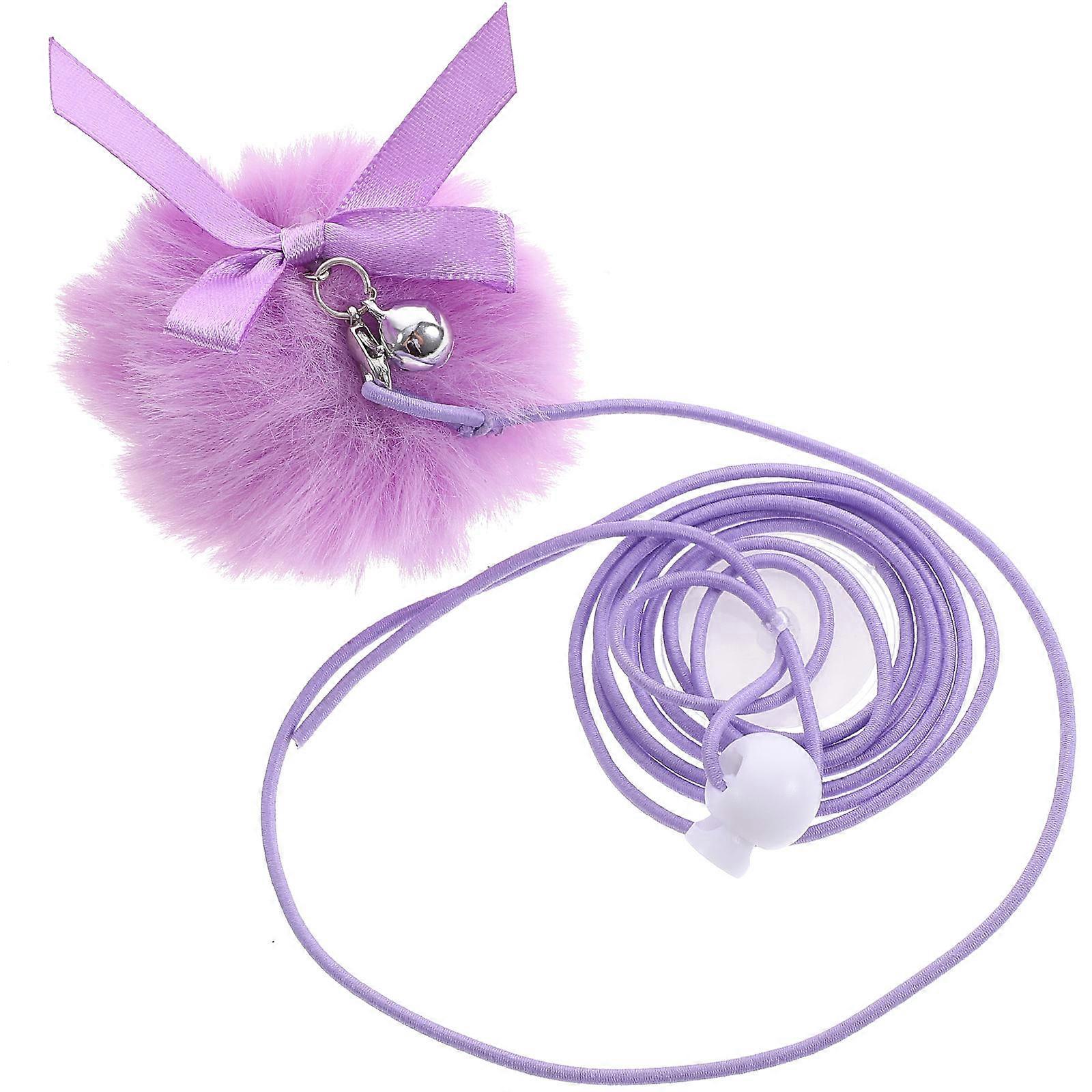 Hanging Interactive Cat Toy With Stretchable Elastic Rope For Indoor Playtime And Pet Gifting In Violet Color 1 Set