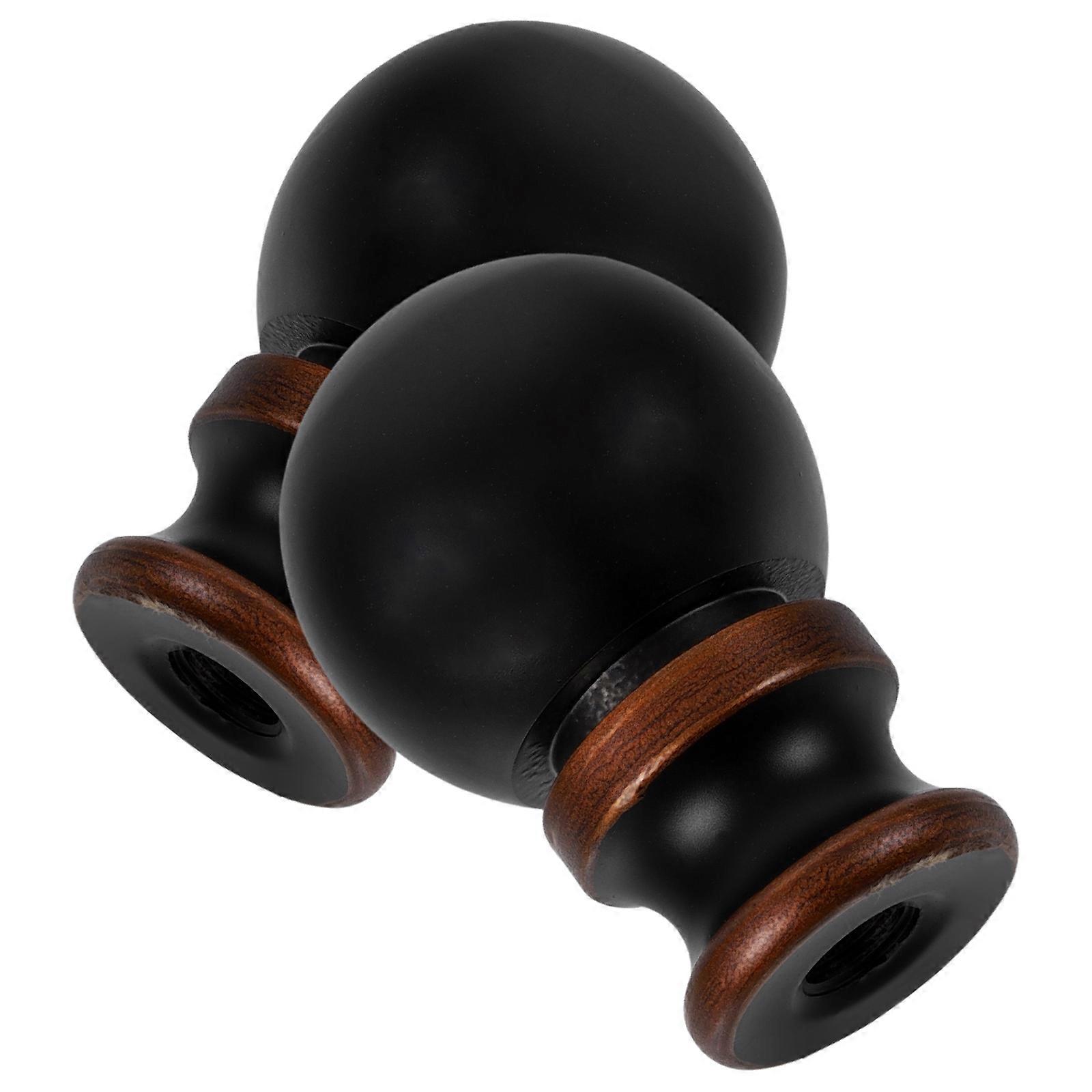 Round Head Lamp Finial Cap 2Pcs Vintage Style For Home Decoration Lamp Shade Accessory