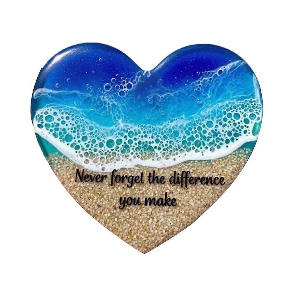 オーシャンポケットハートオーナメントミニかわいい手作りガラス海をテーマにした装飾