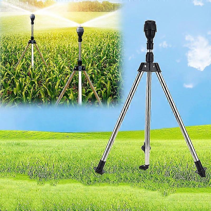 Rotating Tripod Sprinkler for Large Areas, 360 Degree Automatic Watering, Telescopic Adjustable Base for Yard and Garden