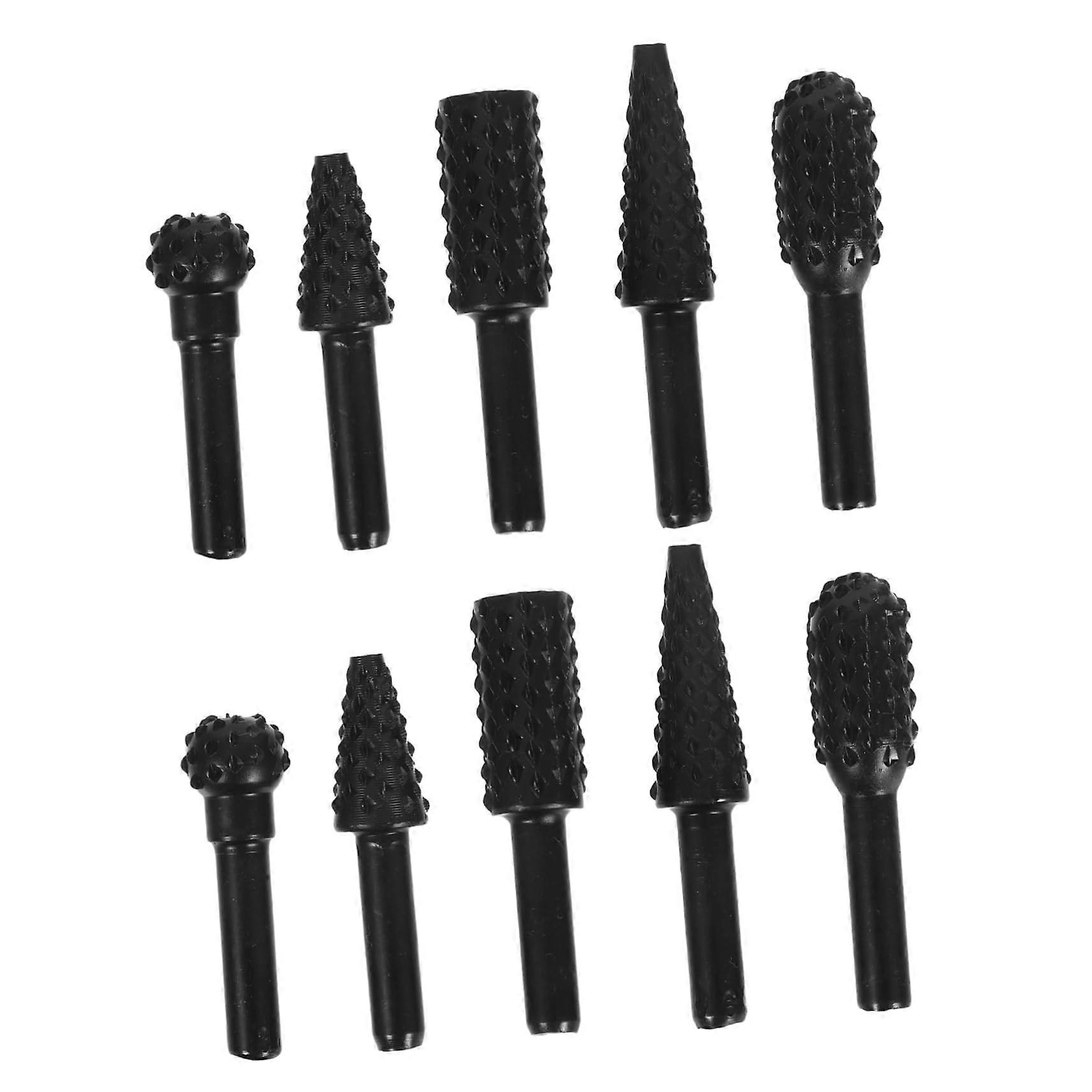 10 Piece Set Wooden Carving Drill Rotary Tool Accessories for Woodworking Engraving Polishing High Precision DIY Projects
