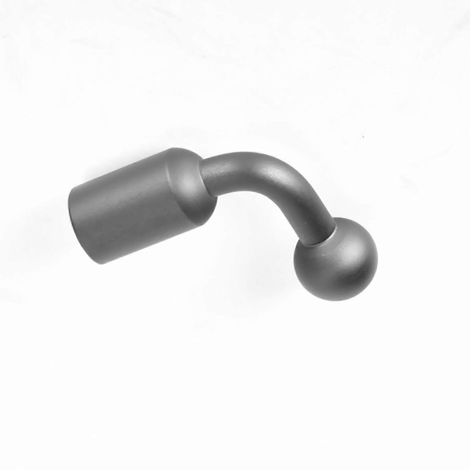 Aluminium 17mm Round Head Adapter With 1/4 Inch Tripod Mount Socket Arm For Phone Dark Gray