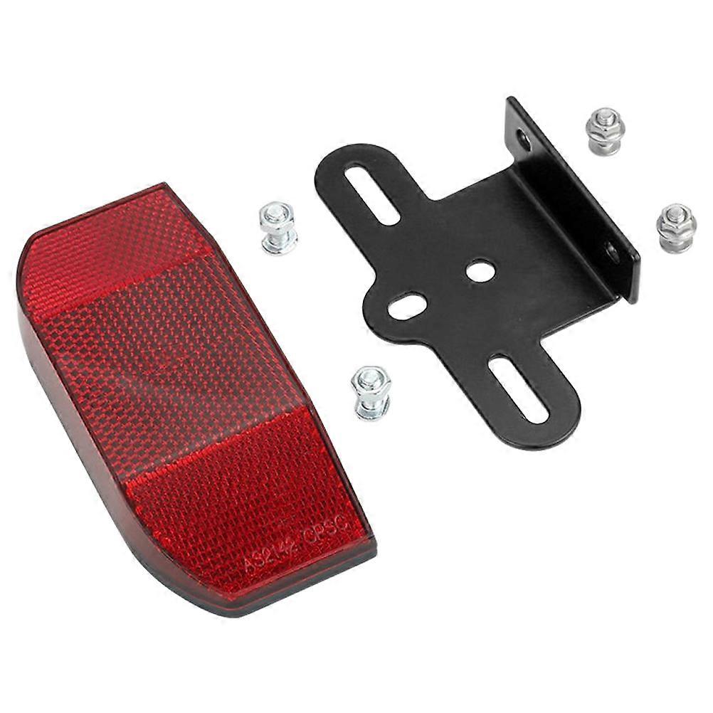 Reflective Rear Bike Reflector with Shaped Mounting Plate for Enhanced Night Visibility and Easy Installation