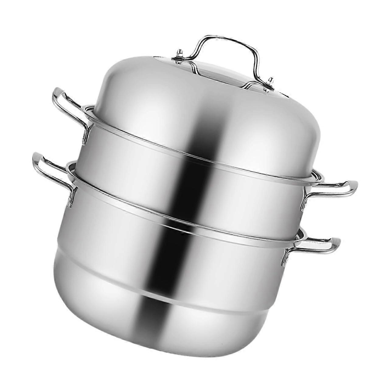 Steam cooker Lagig quality soup pot for gas and induction stoves for simultaneous cooking of vegetables and seafood