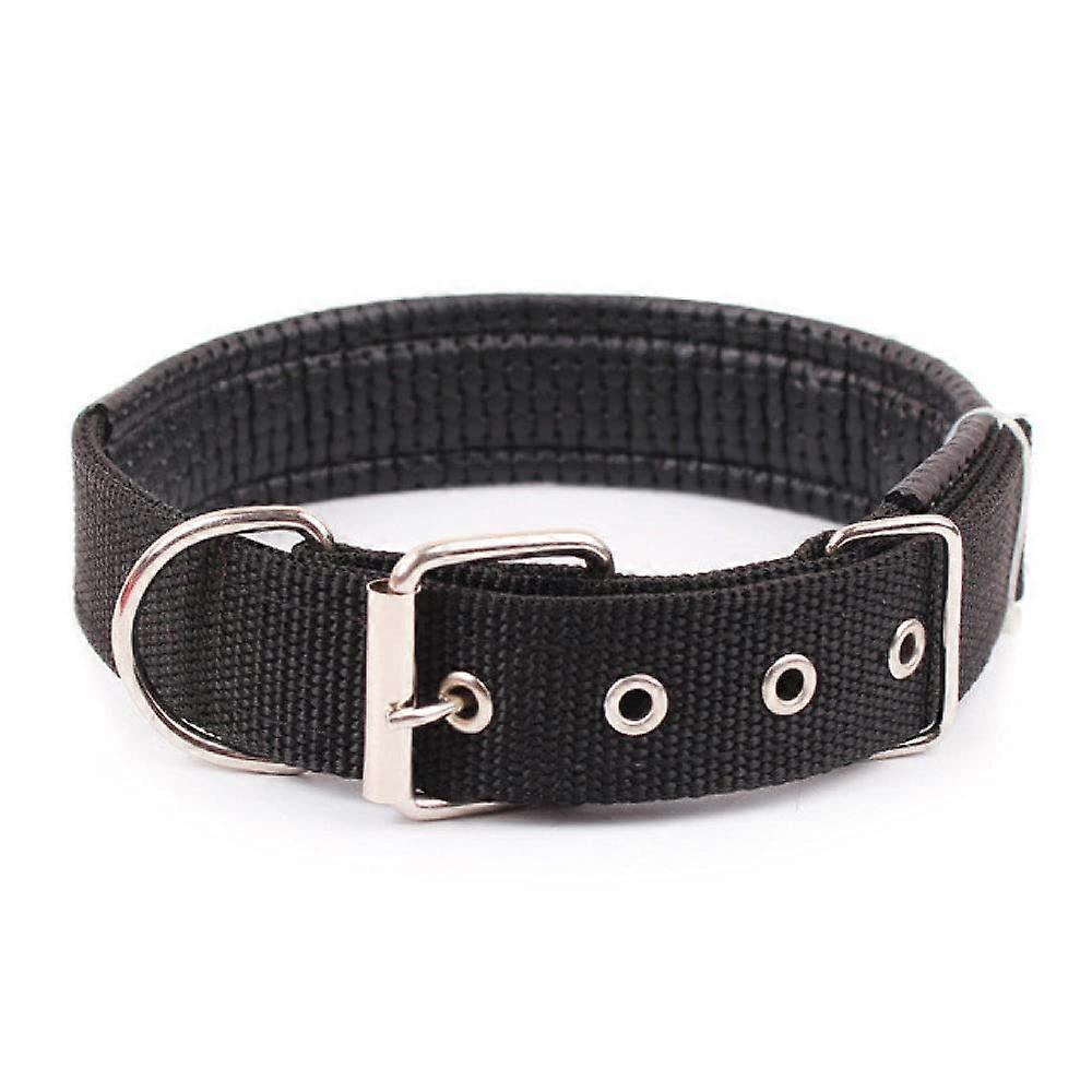 Adjustable Nylon Pet Collar for Dogs, Black XL Size, Safe and Durable for Small and Large Pets