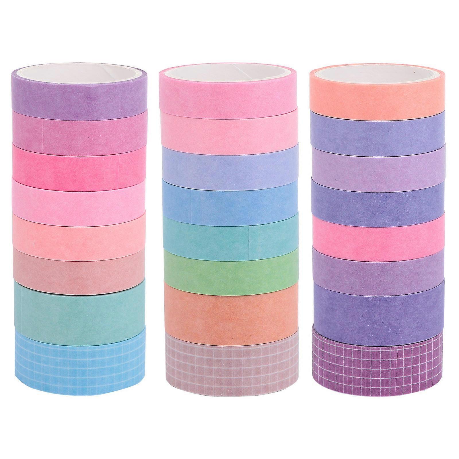 Creative Washi Tape Set For Scrapbooking And Craft Projects 300X1.5cm Assorted Color Decorative 24 Rolls