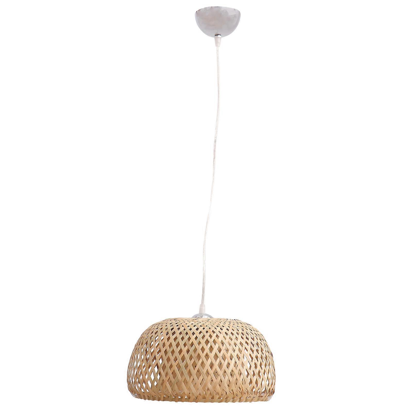 Bamboo Lantern Square Ceiling Light Indoor Decoration Teahouse 30x30cm Khaki 1Set