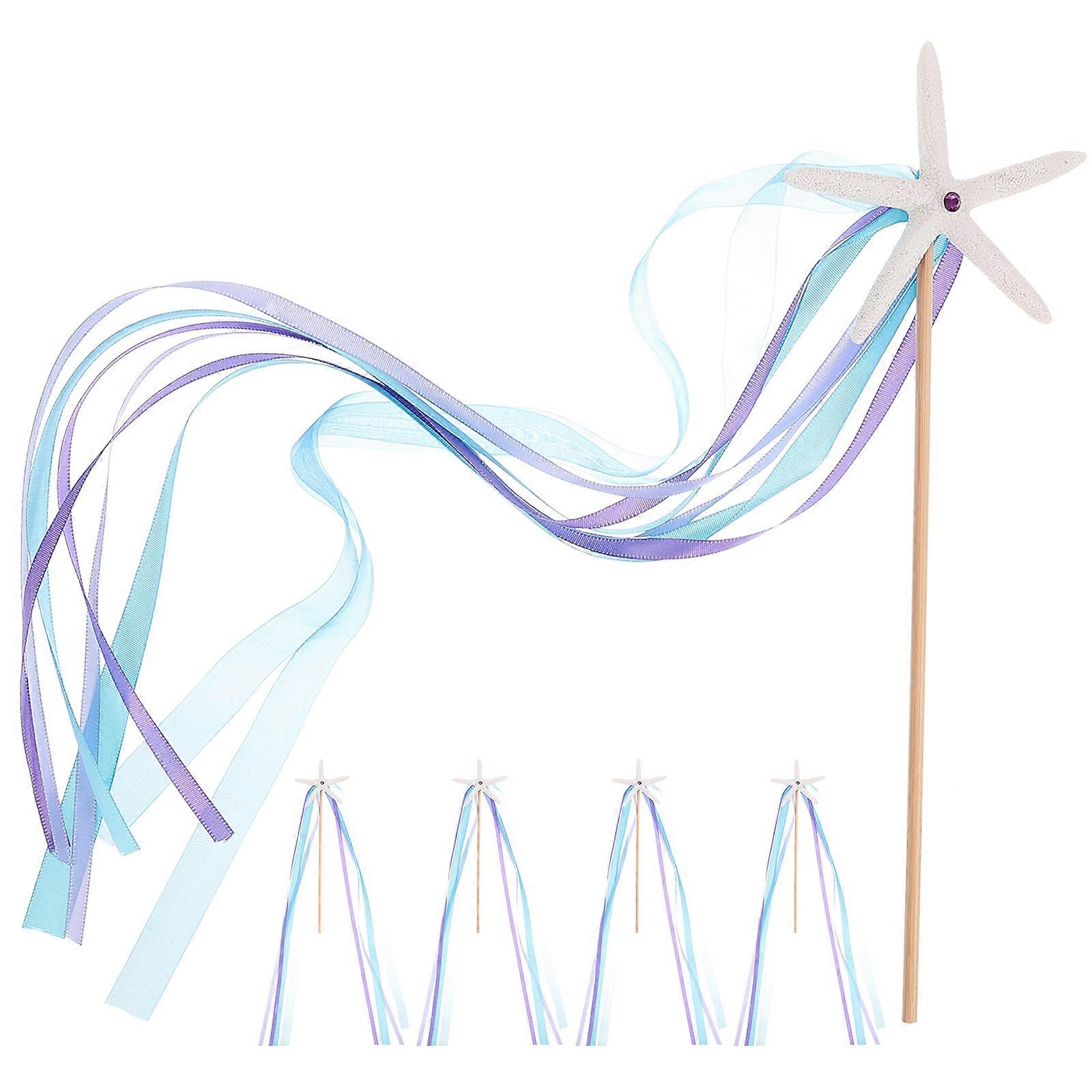 Fairy Wand Toy with Ribbon Design for Playing Resin Material Assorted Color