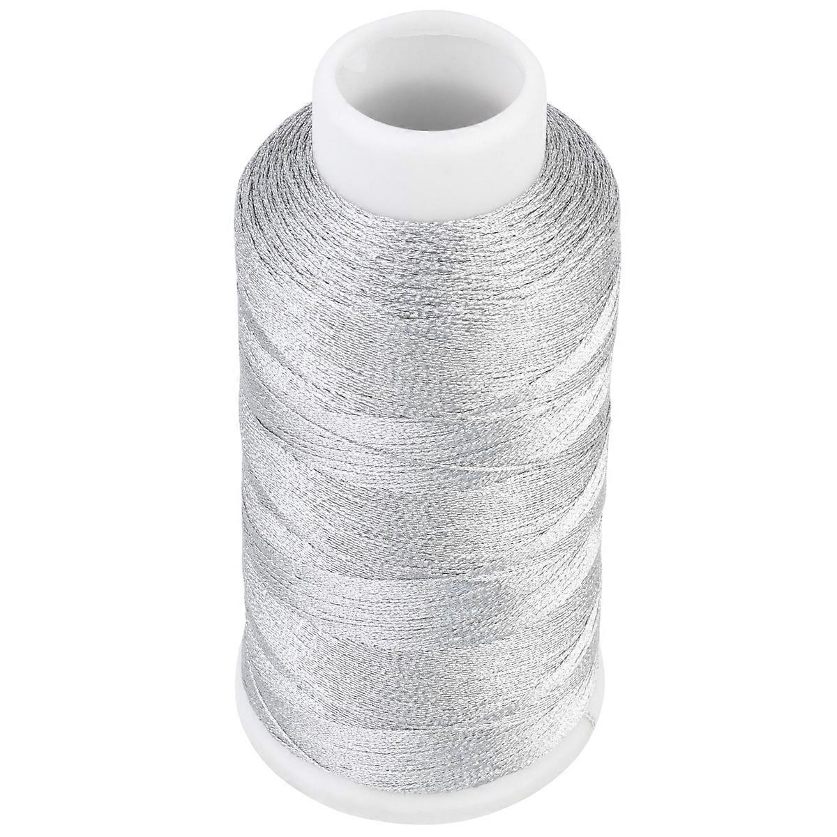 6 Strands of Bright Color Sewing Threads Spools for Quilting Jewelry Beading Drapery Silver
