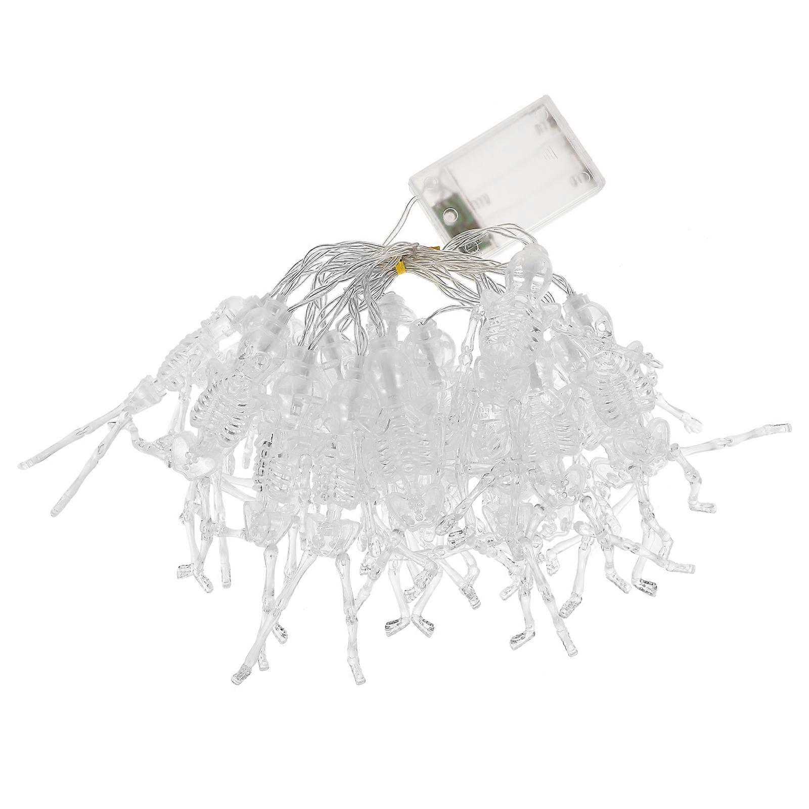 1Pc Halloween Atmosphere Creating LED Skull Lamp String Lights Decorative Lighting for Festive Occasions