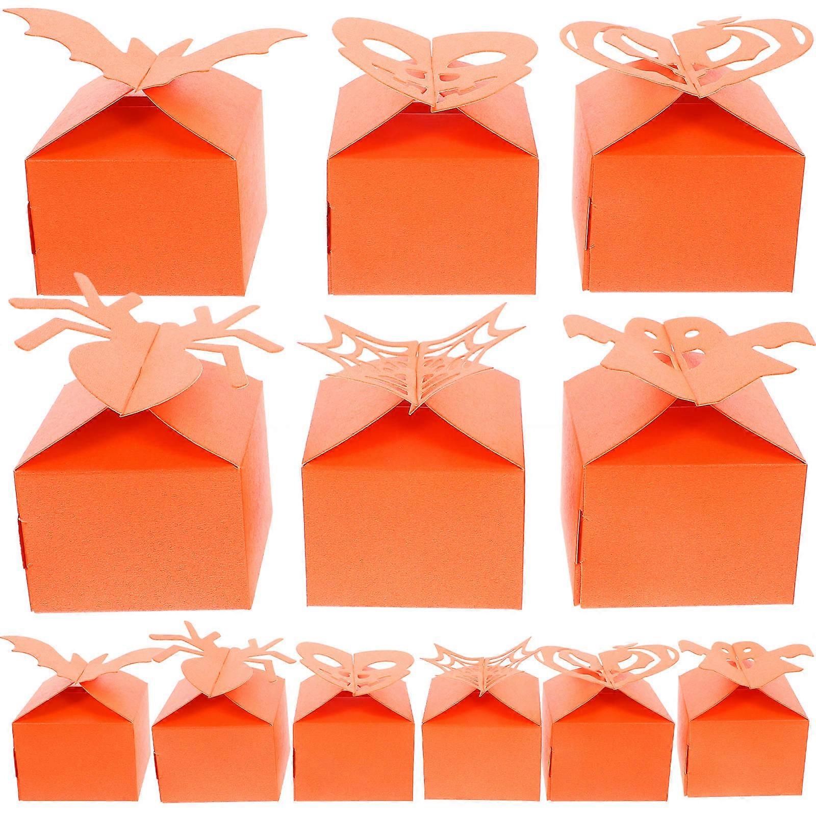 تخزين الحلوى صناديق هدايا الهالوين 48 قطعة تصميم ورق متين للعائلة والأصدقاء للاحتفال بعيد الهالوين